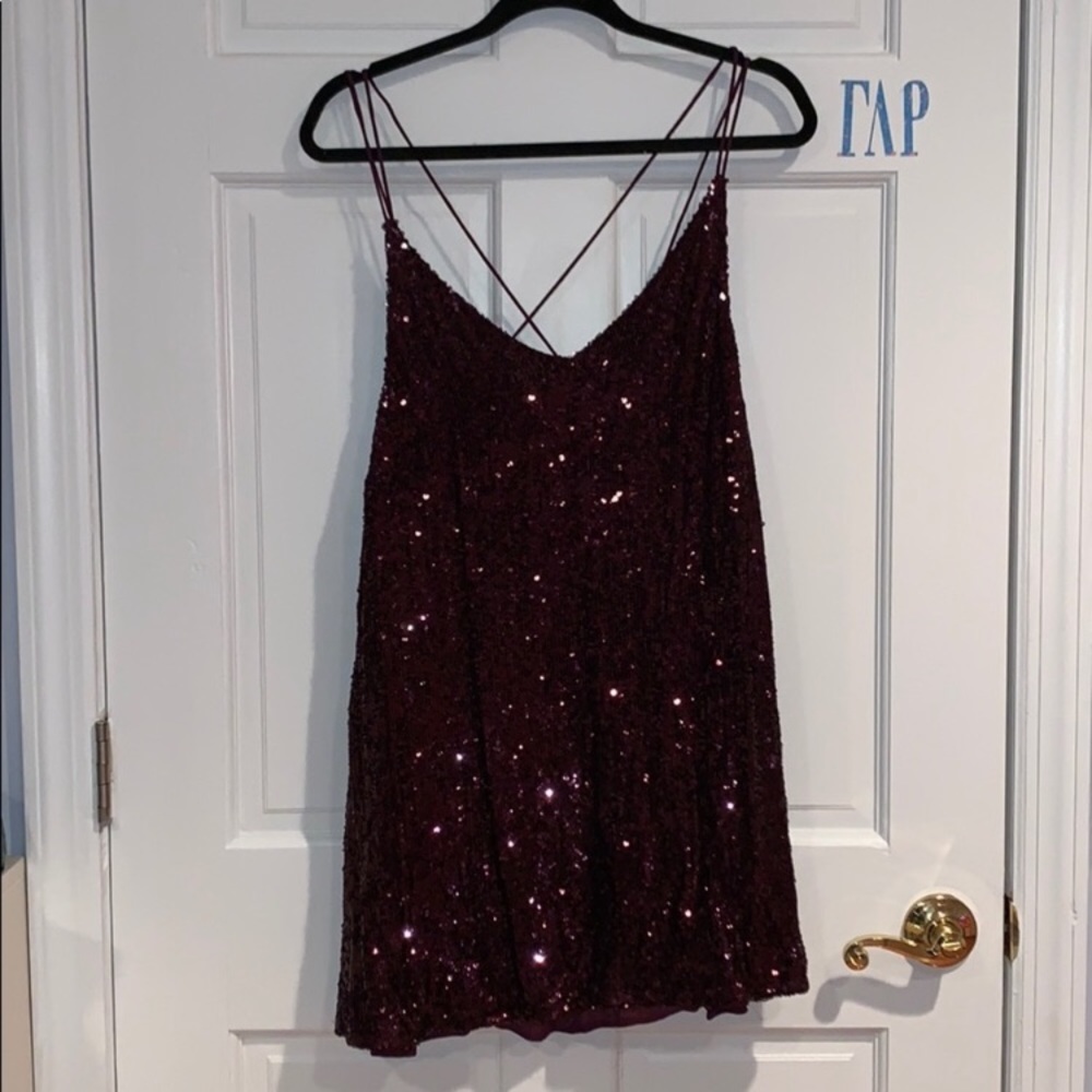 Free People Purple Sequin Mini dress